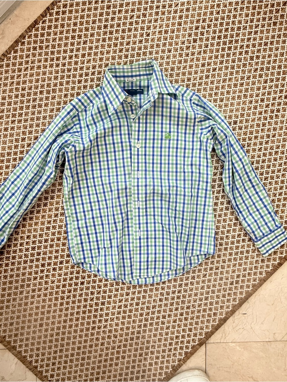 Brooks Brothers Blue & Green Plaid Button-Down Shirt